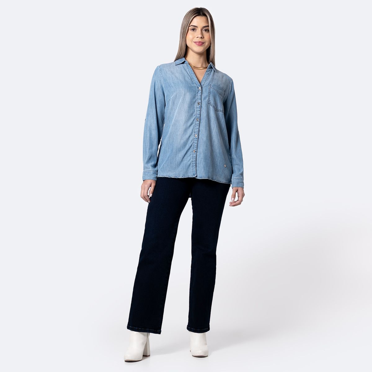PIONIER - Blusa Jean Mujer Pionier