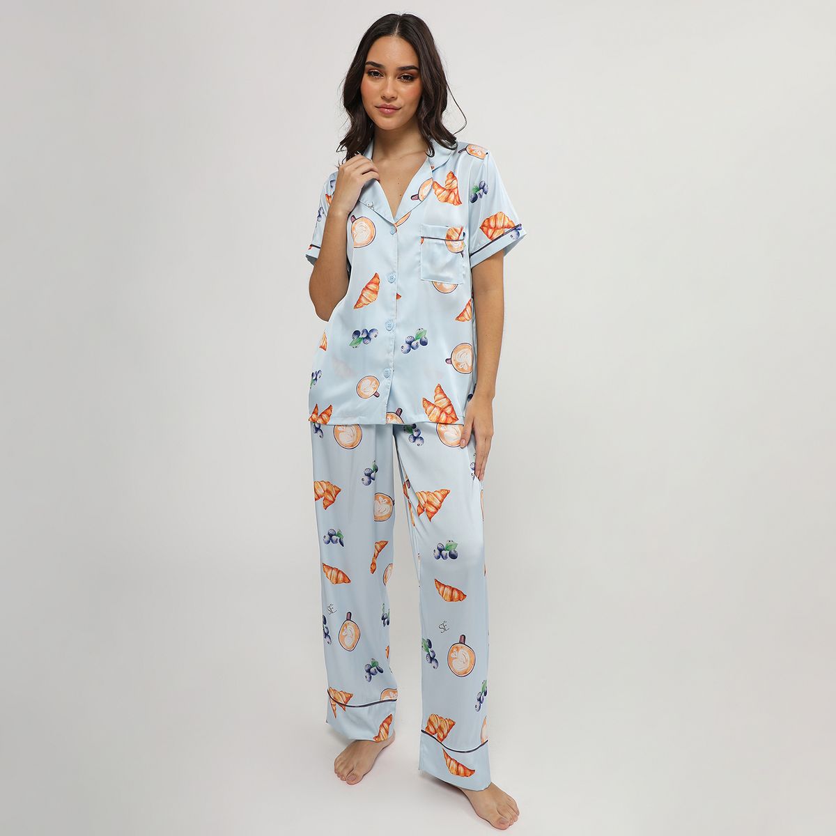 SIMONE - Pijama Silky Desayuno Simone