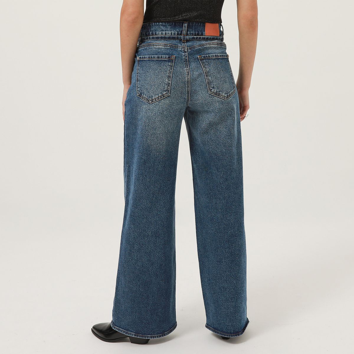 DENIMLAB - Jean Wide Leg Tiro Medio Mujer Denimlab