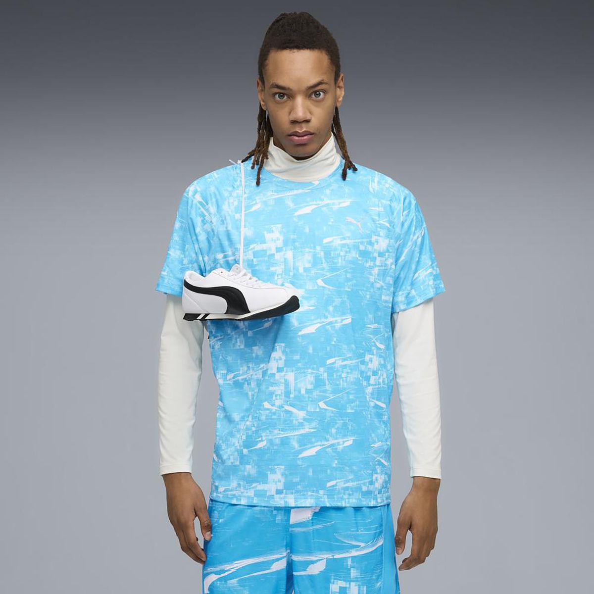 PUMA - Polo Deportivo Hombre M Run Velocity Aop Tee