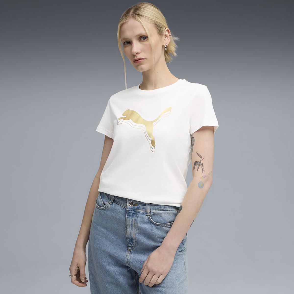 PUMA - Polo Deportivo Mujer Ess Metallic Tee