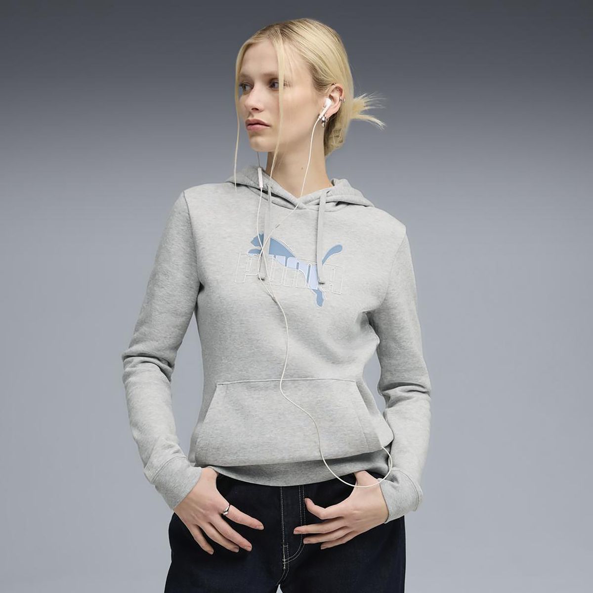 PUMA - Polera Mujer Ess Logo Lab Hoodie Fl