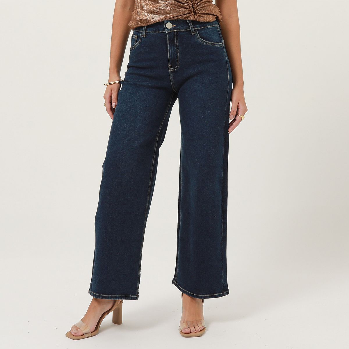 MOSSIMO - Jean Wide Leg Tiro Medio Mujer Mossimo