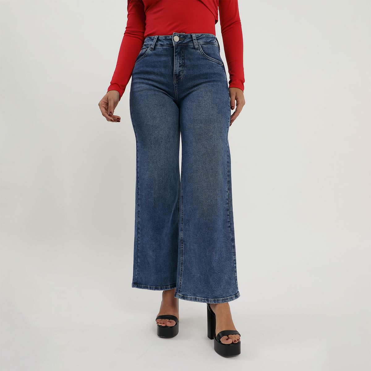 MOSSIMO - Jean Wide Leg Tiro Medio Mujer Mossimo