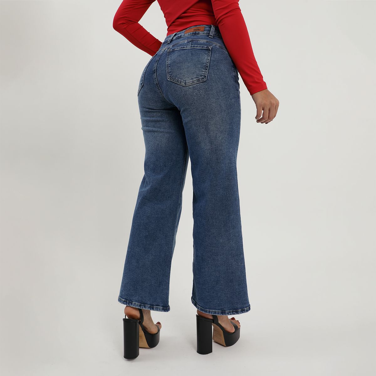 MOSSIMO - Jean Wide Leg Tiro Medio Mujer Mossimo