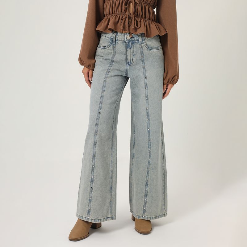 SYBILLA - Jean Wide Leg Low Rise Mujer Sybilla