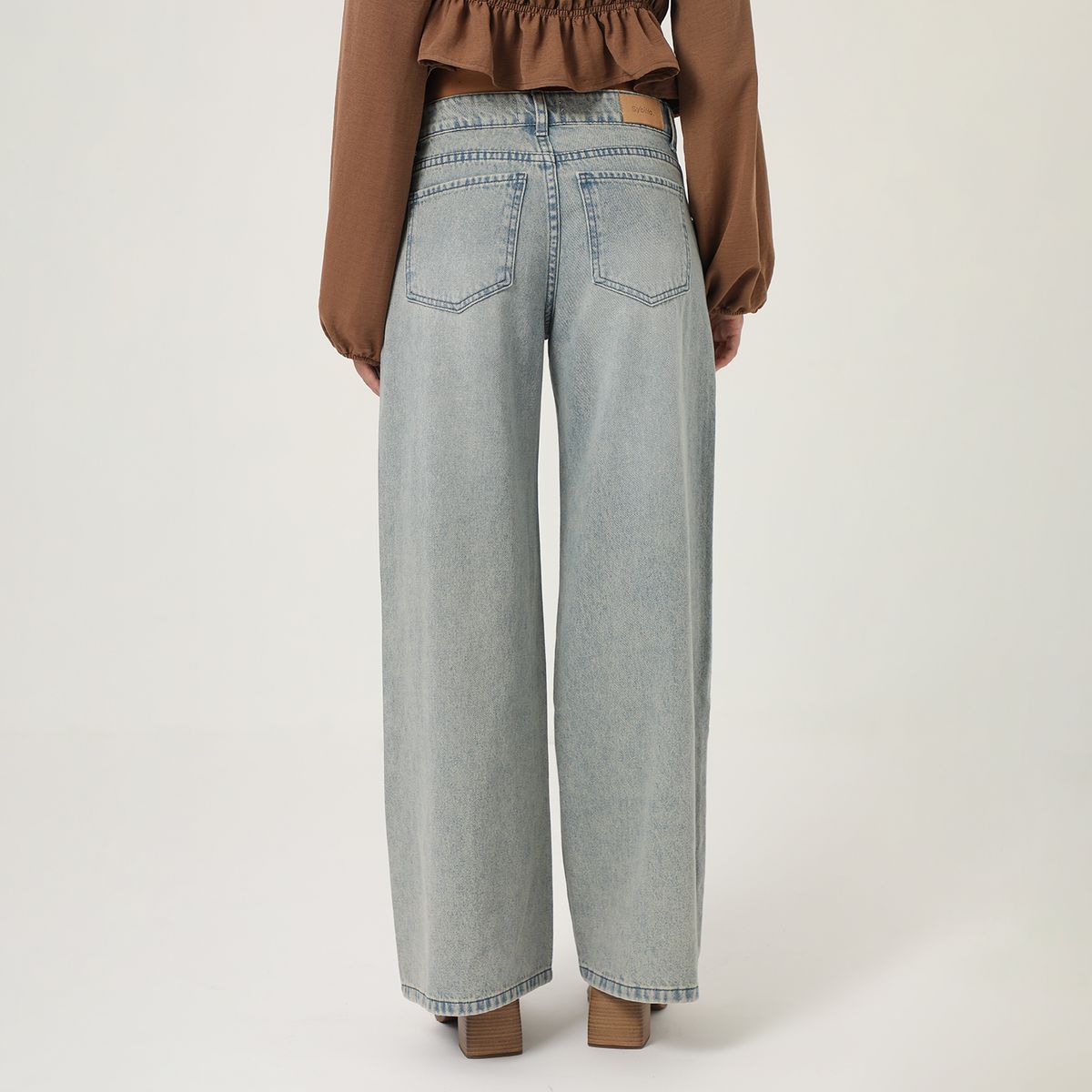 SYBILLA - Jean Wide Leg Low Rise Mujer Sybilla