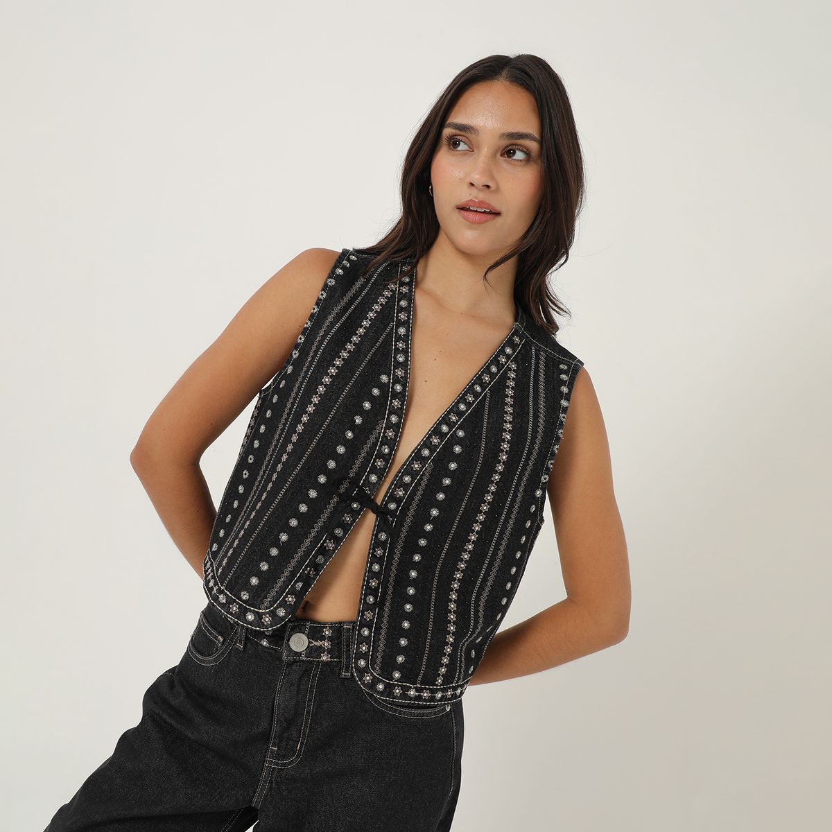 SYBILLA - Chaleco Denim Mujer Sybilla