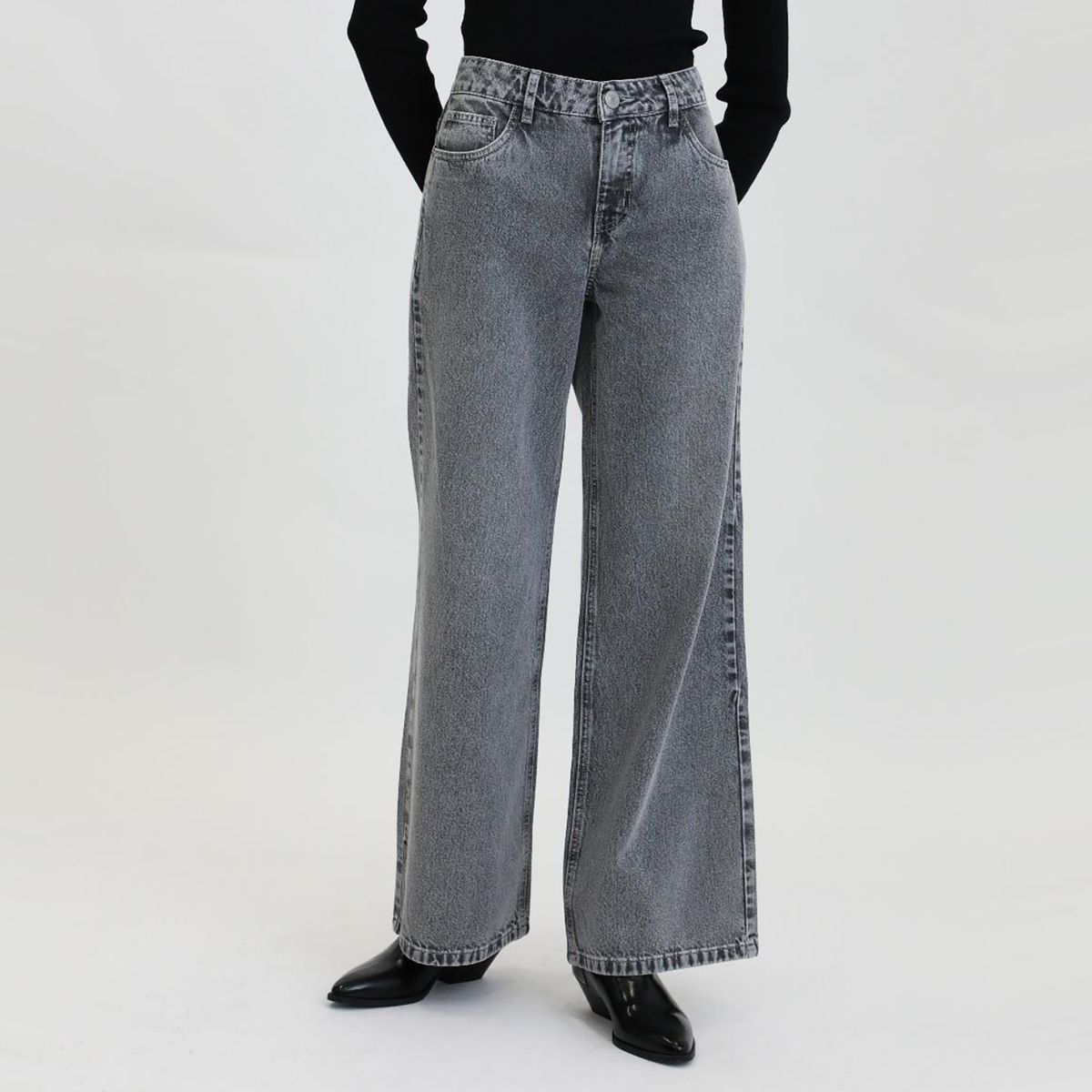DENIMLAB - Jean Wide Leg Tiro Medio Mujer Denimlab