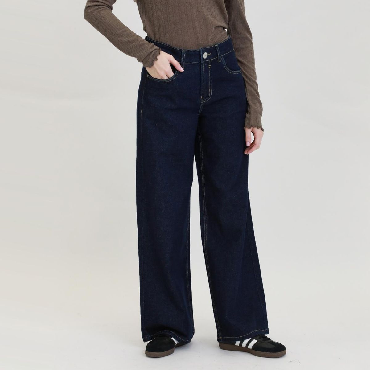 DENIMLAB - Jean Wide Leg Tiro Medio Mujer Denimlab