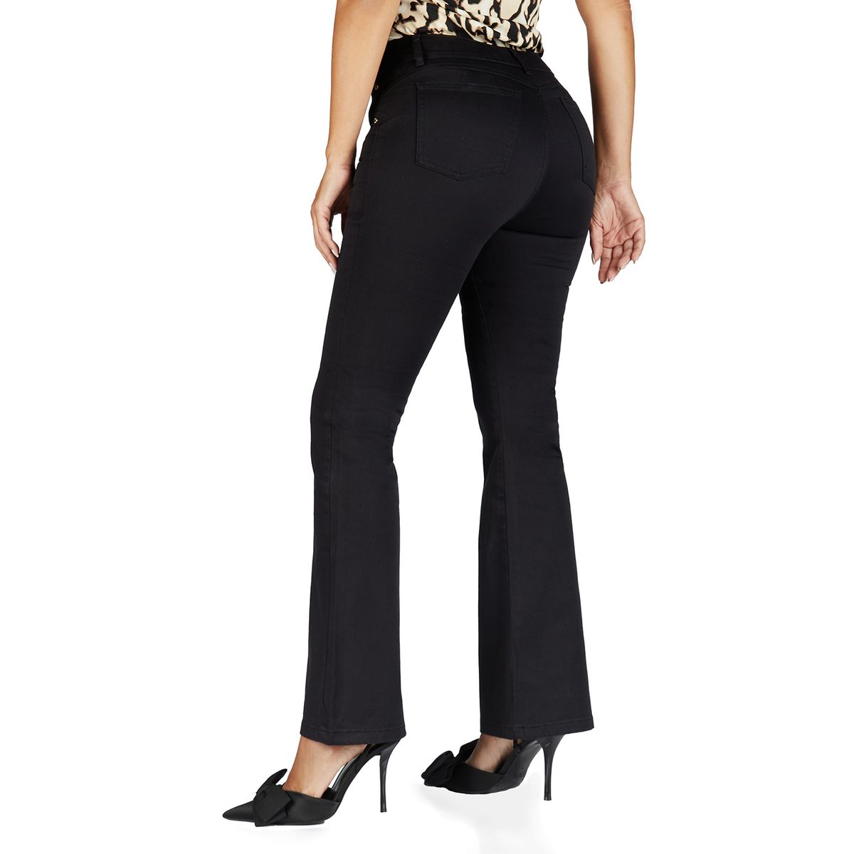 VRP BY VIVIANA RIVAS PLATA - Pantalón Flare Tiro Alto Mujer Vrp By Vivina Rivas Plata