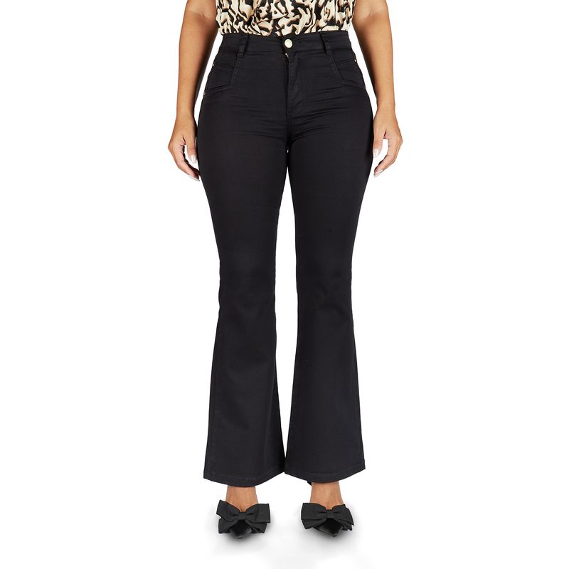 VRP BY VIVIANA RIVAS PLATA - Pantalón Flare Tiro Alto Mujer Vrp By Vivina Rivas Plata