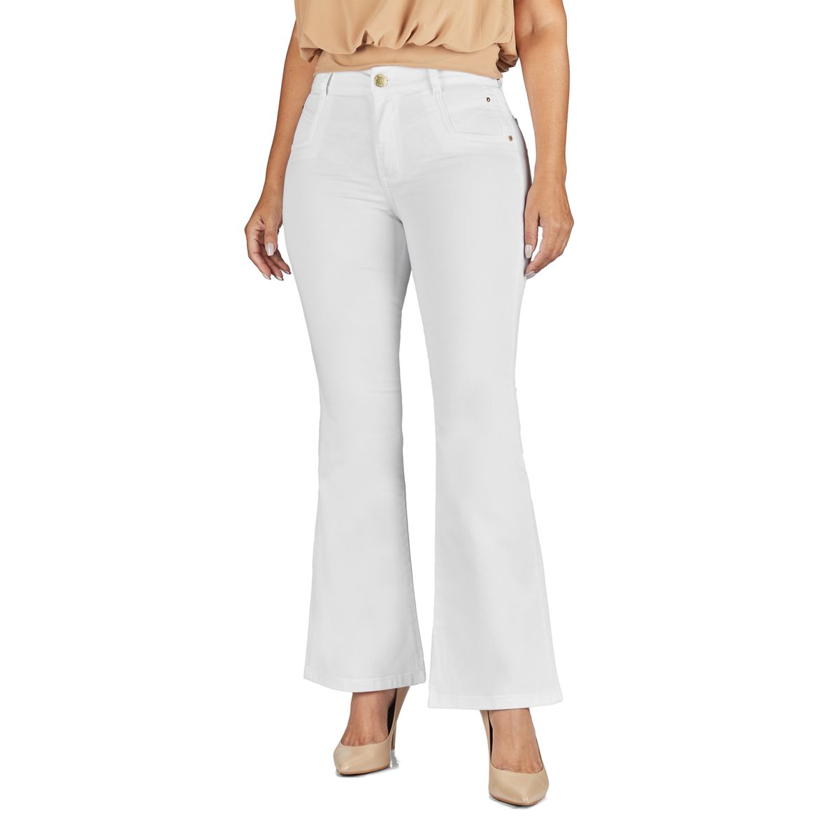 VRP BY VIVIANA RIVAS PLATA - Pantalón Flare Tiro Alto Mujer Vrp By Vivina Rivas Plata