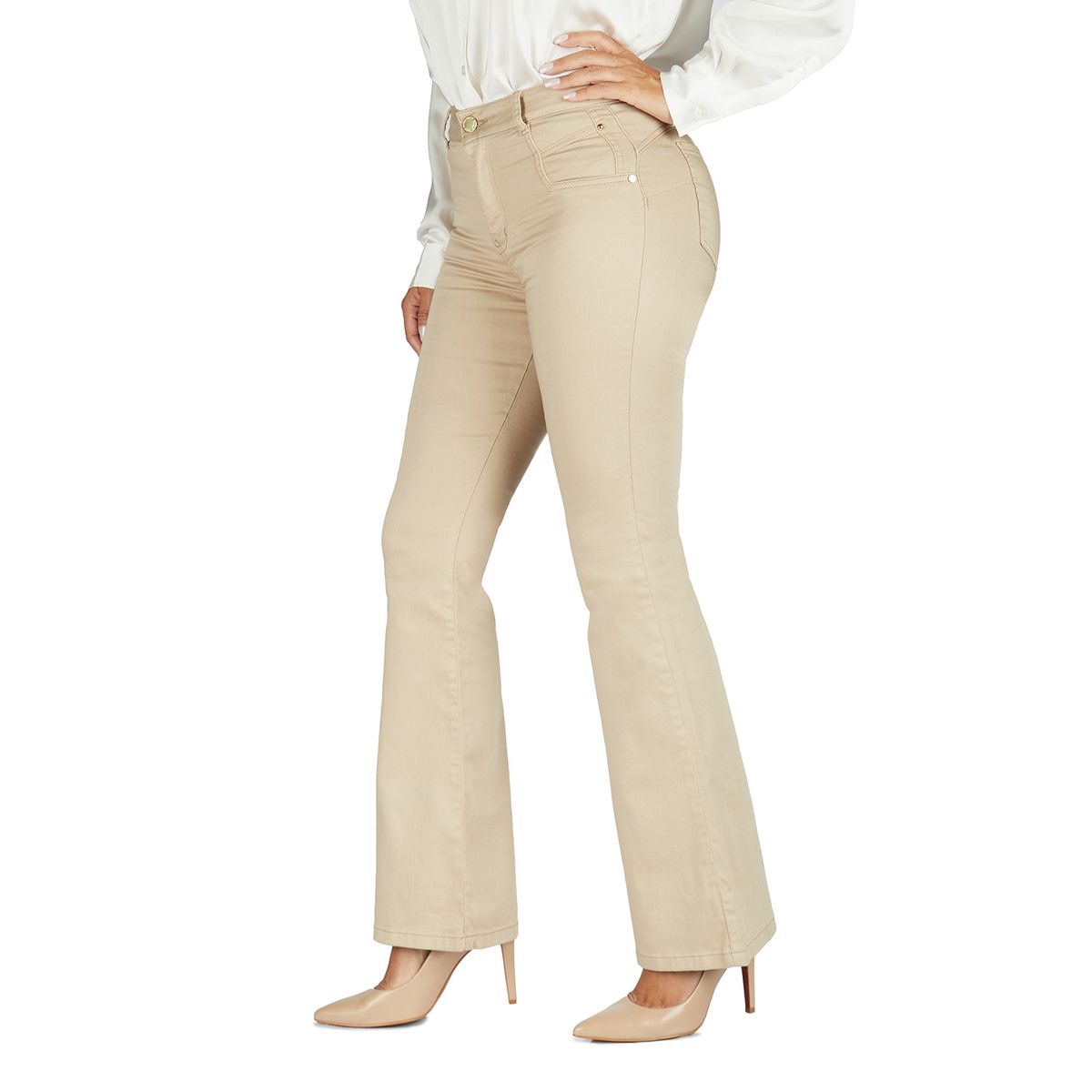 VRP BY VIVIANA RIVAS PLATA - Pantalón Flare Tiro Alto Mujer Vrp By Vivina Rivas Plata