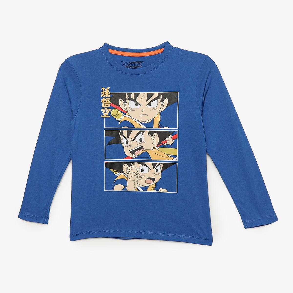 DRAGON BALL - Polo Niño Manga Larga Azul Algodón Dragon Ball