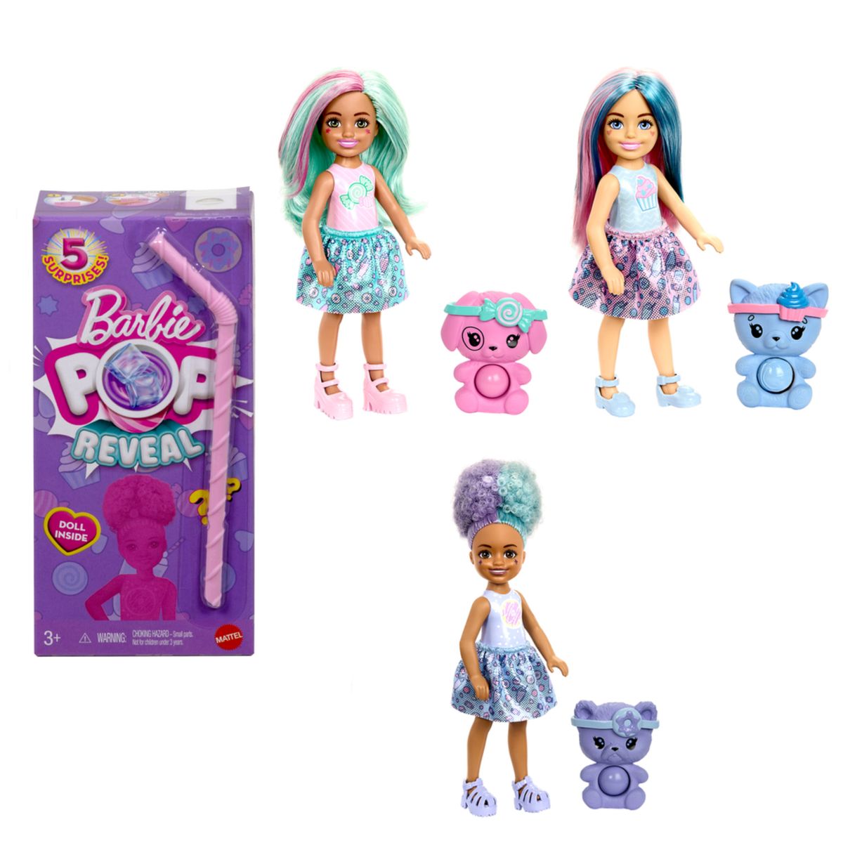 BARBIE - Barbie Pop Reveal Muñeca Chelsea Dulces Sorpresas