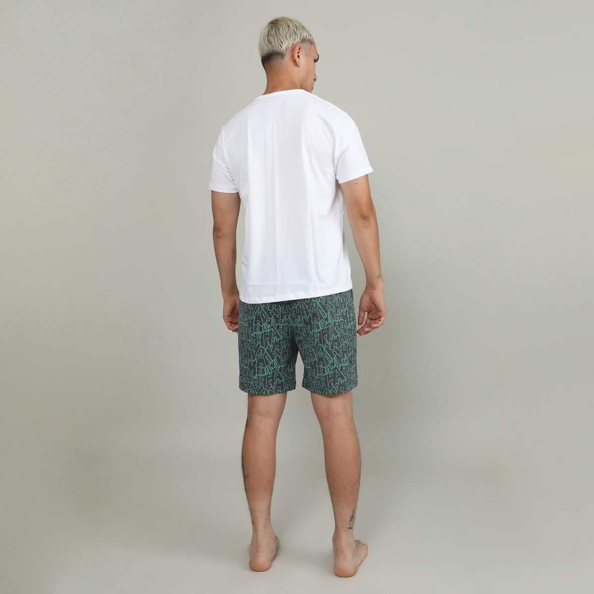 BEARCLIFF - Pijama 2 Piezas Blanco Batman Caballero