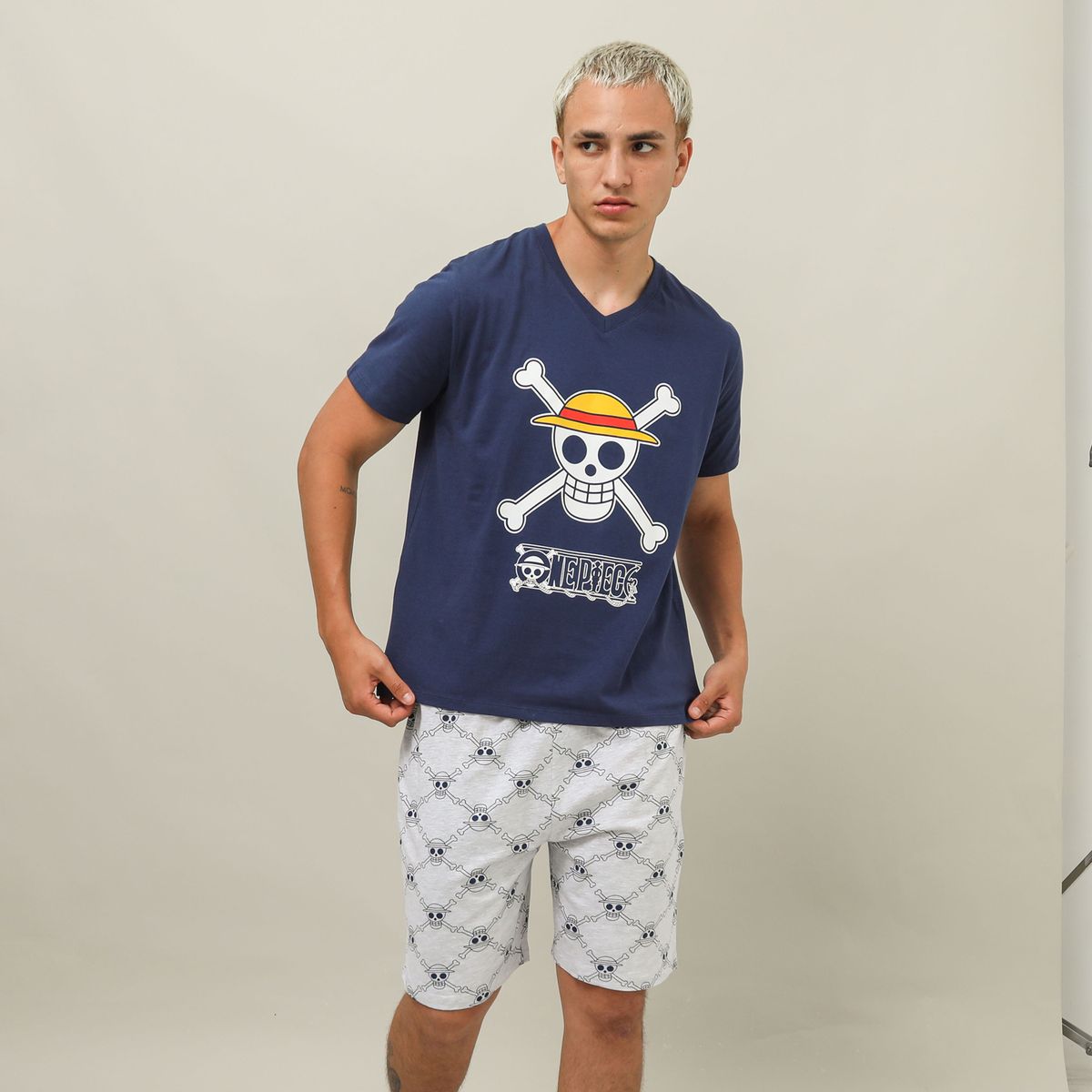  - Pijama 2 Piezas Azul One Piece Caballero