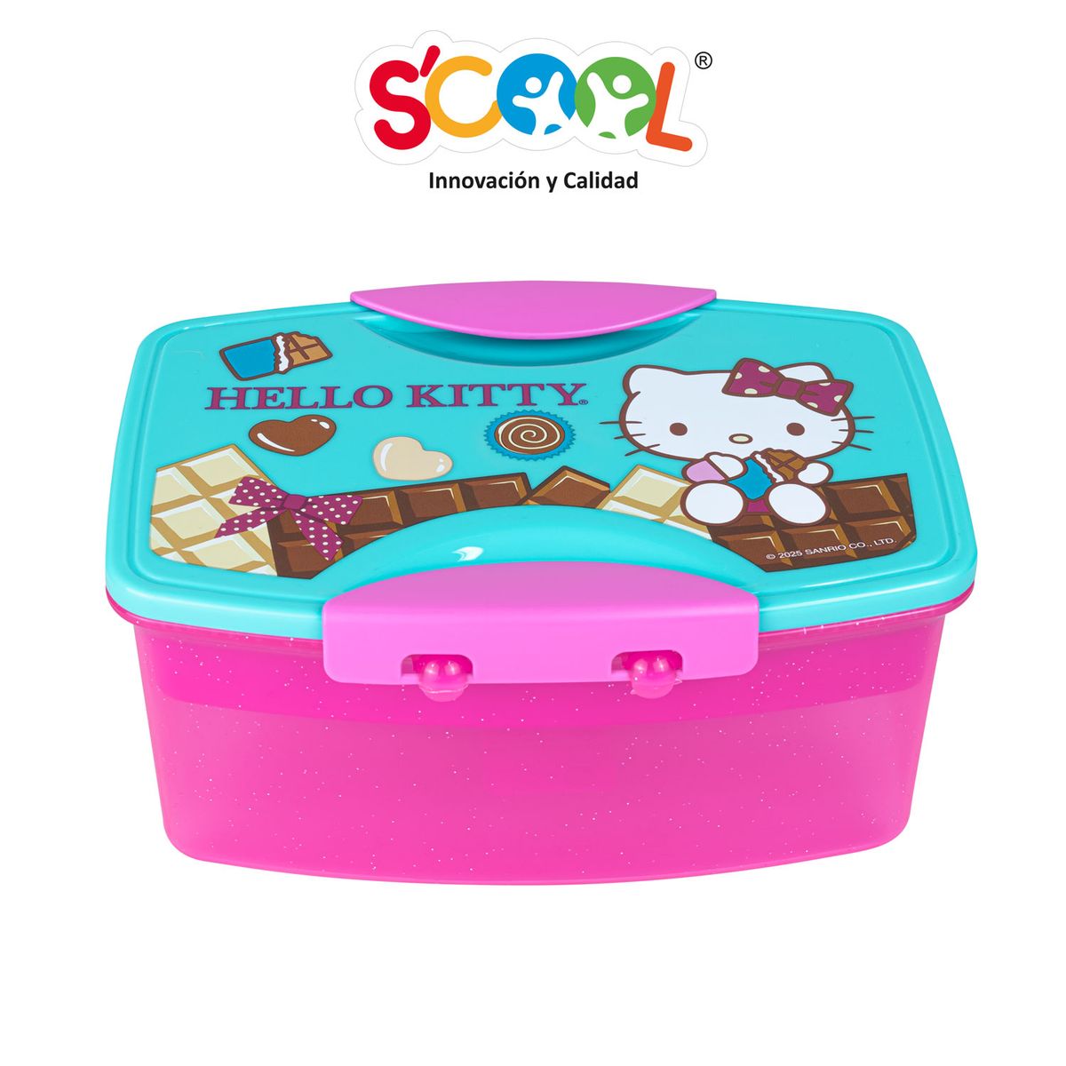 SCOOL - Taper División Con Cubiertos 1.1 Lt Hello Kitty