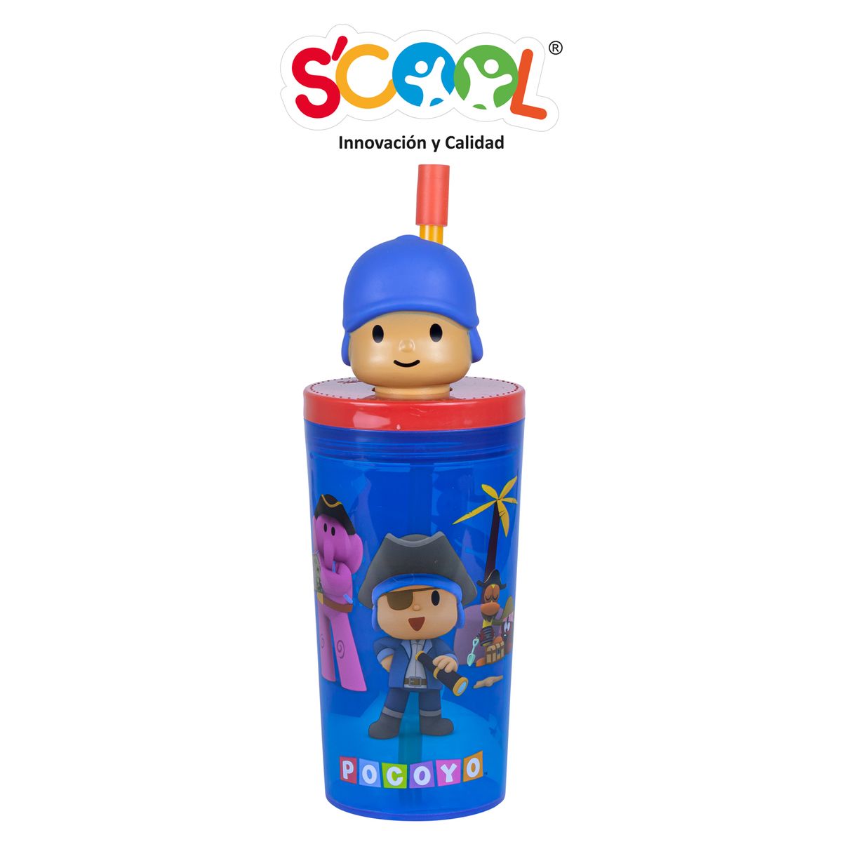SCOOL - Vaso Tumbler 3d Con Caña 350ml Pocoyo