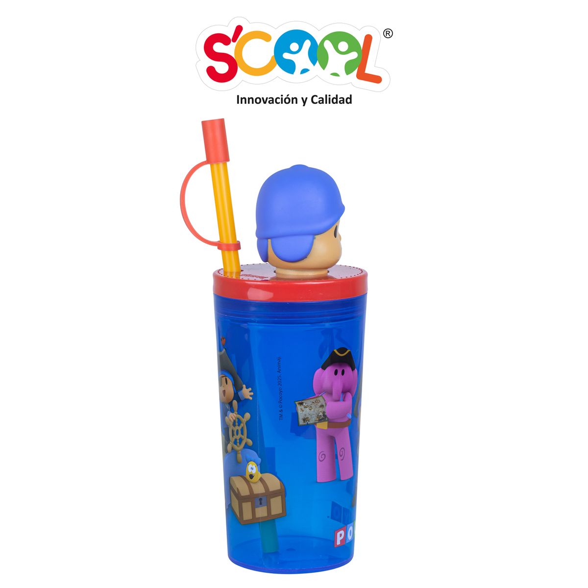 SCOOL - Vaso Tumbler 3d Con Caña 350ml Pocoyo
