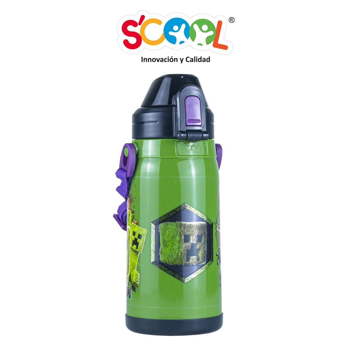 SCOOL - Tomatodo Térmico 400ml Sin Caña Minecraft