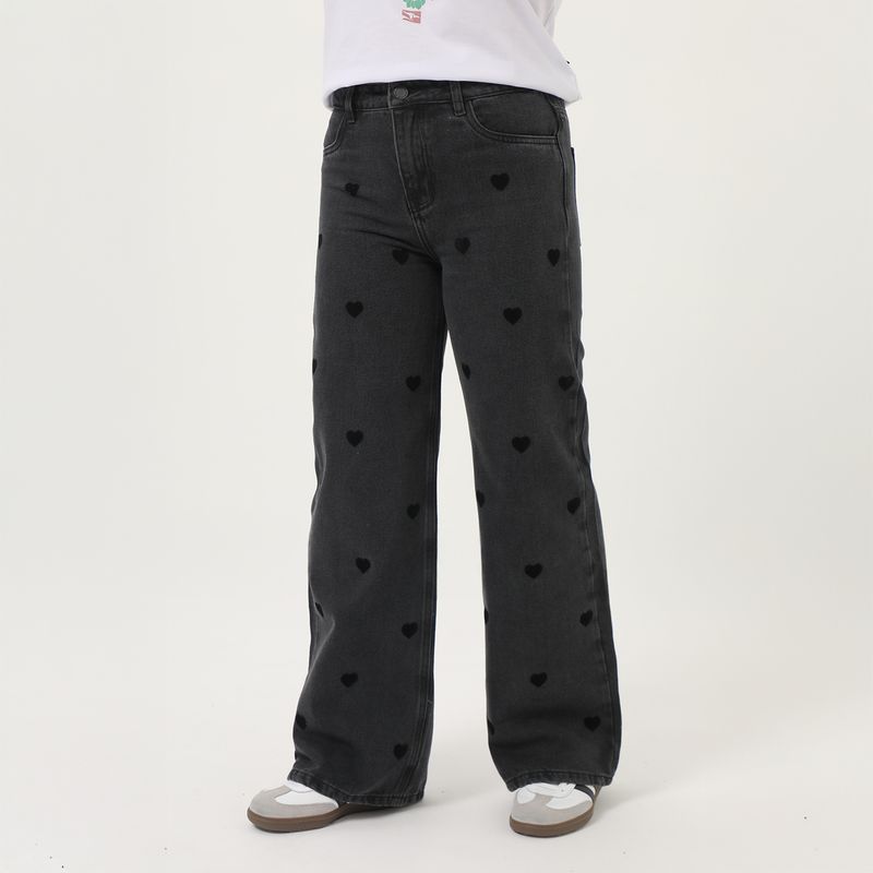 ELEVEN - Jean Black Boho Niña Algodón