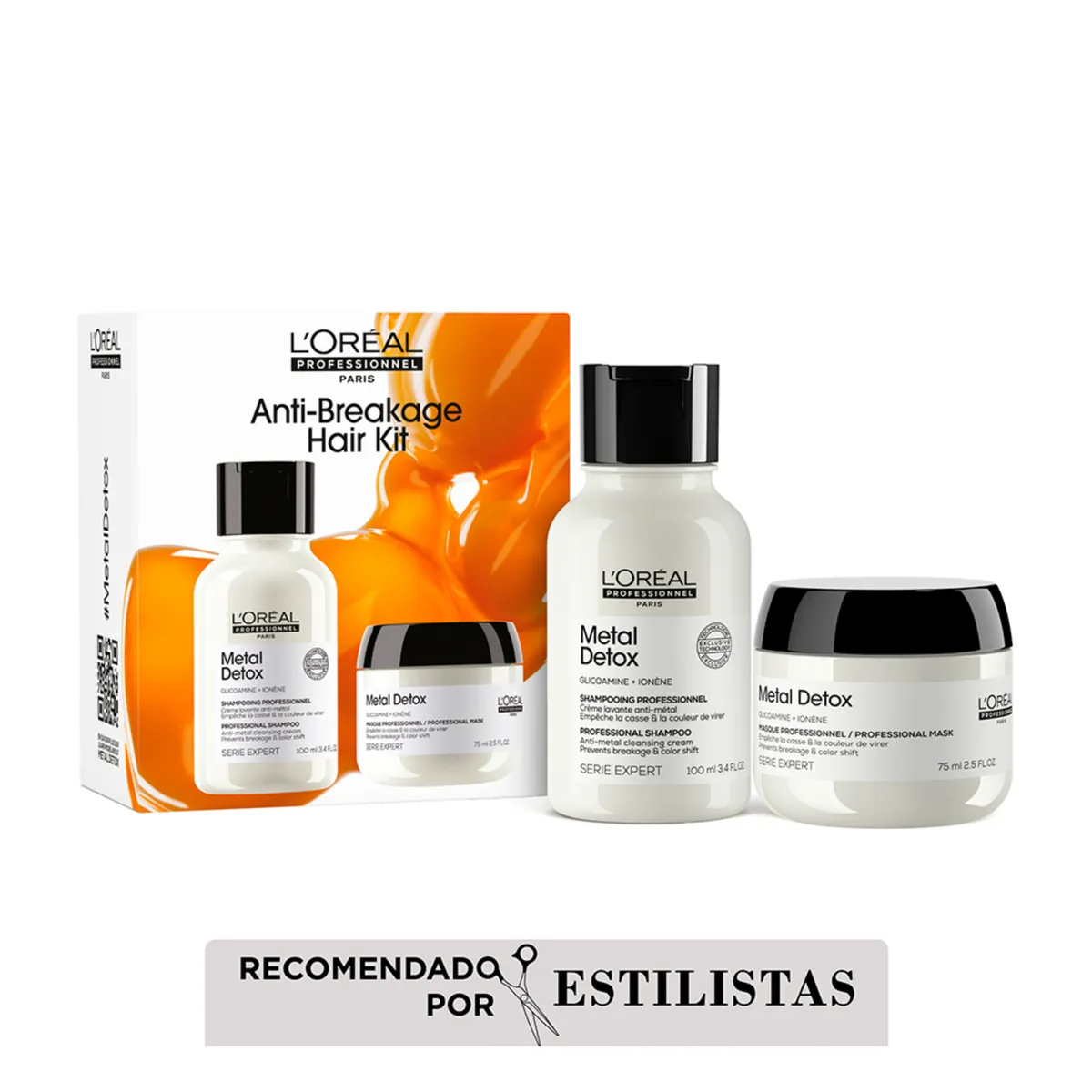 LOREAL PROFESSIONNEL - Duo Kit Loreal Professionnel Metal Detox: Shampoo 100ml + Mascarilla 75ml
