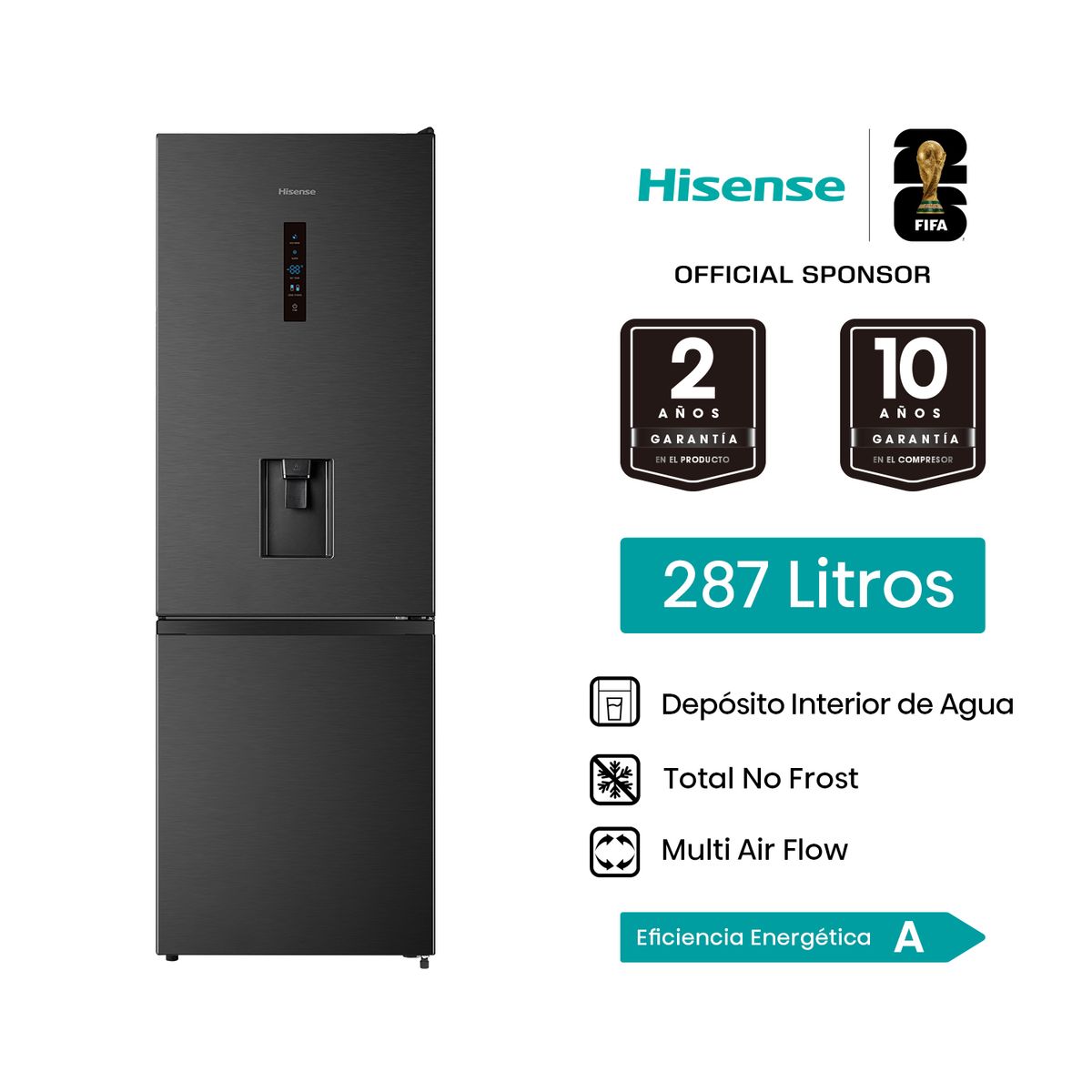 HISENSE - Refrigeradora Bottom Freezer 287L RB286N1MBA Hisense