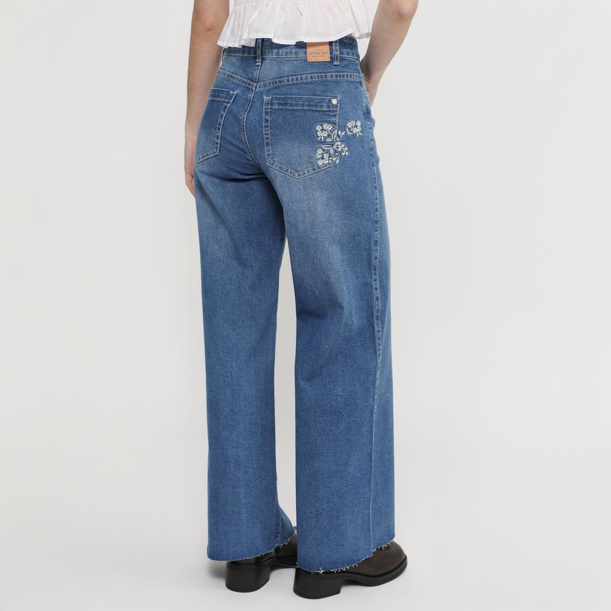 AMERICAN ABBEY - Jean Wide Leg Tiro Medio Mujer American Abbey