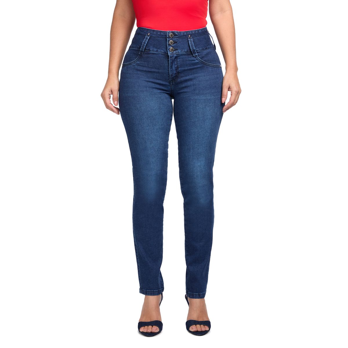 VRP BY VIVIANA RIVAS PLATA - Jean Slim Tiro Alto Mujer Vrp By Vivina Rivas Plata