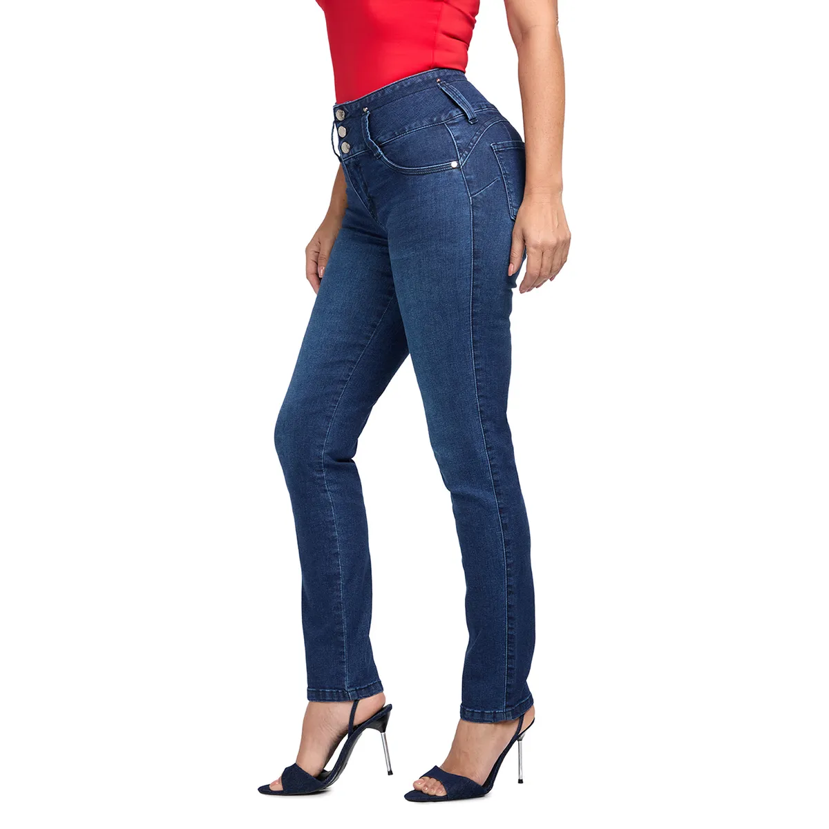 VRP BY VIVIANA RIVAS PLATA - Jean Slim Tiro Alto Mujer Vrp By Vivina Rivas Plata