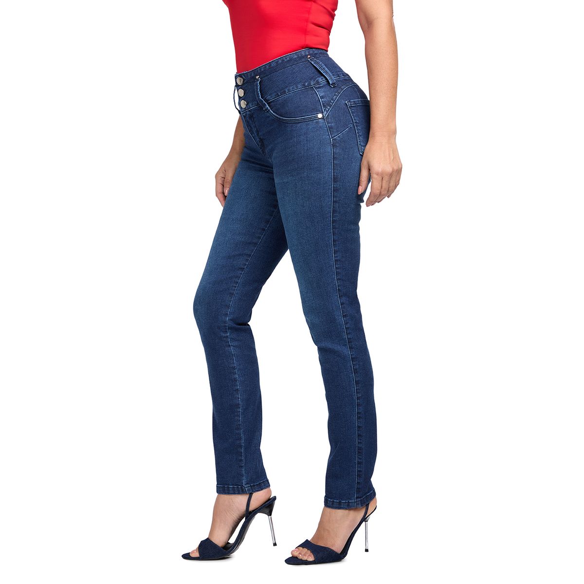 VRP BY VIVIANA RIVAS PLATA - Jean Slim Tiro Alto Mujer Vrp By Vivina Rivas Plata