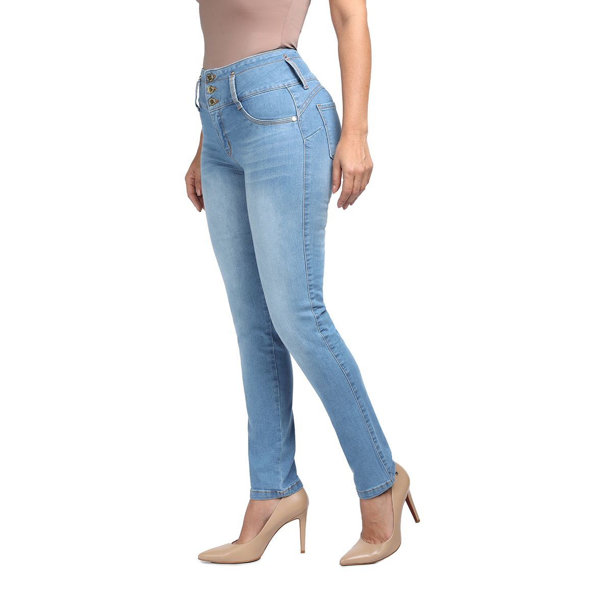 VRP BY VIVIANA RIVAS PLATA - Jean Slim Tiro Alto Mujer Vrp By Vivina Rivas Plata