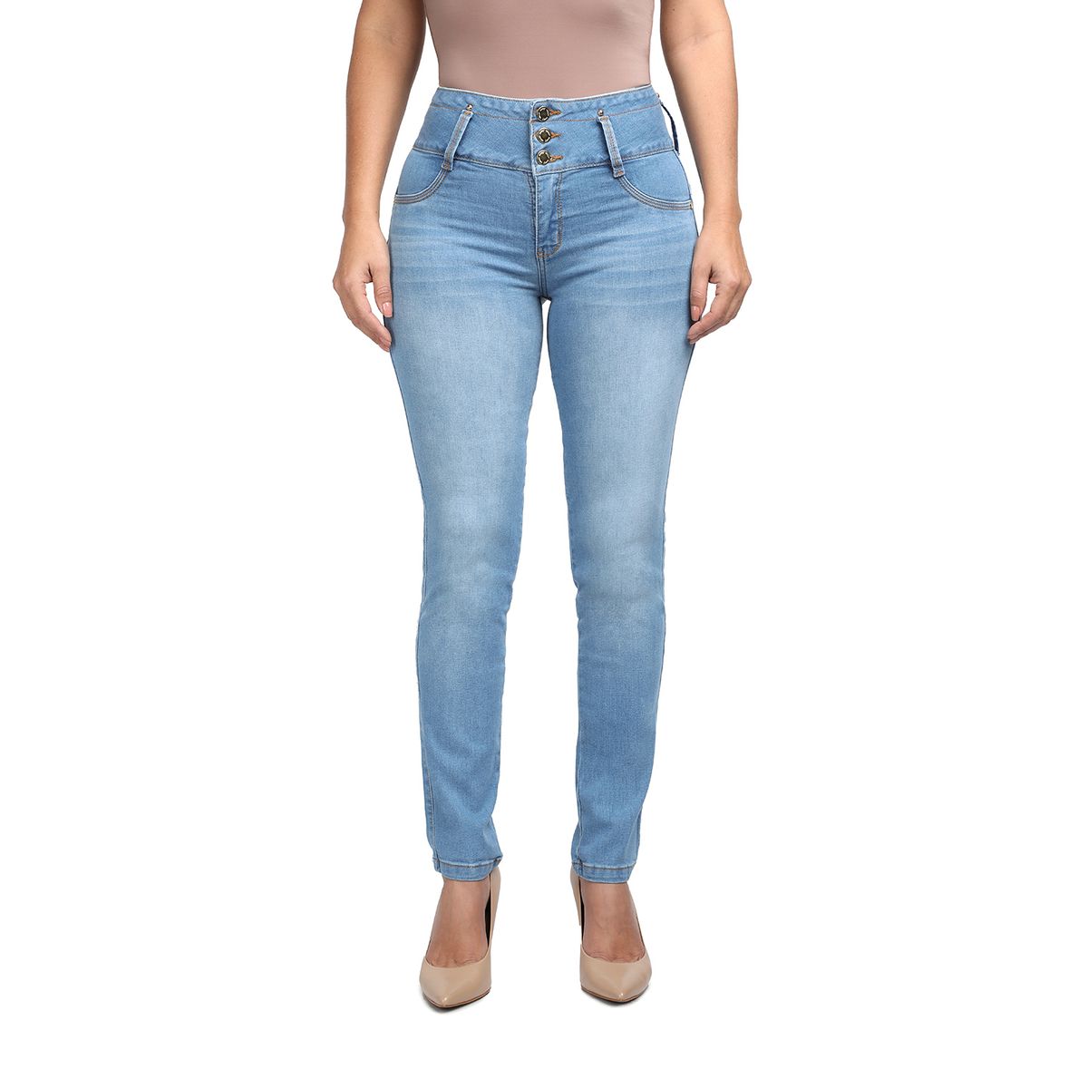 VRP BY VIVIANA RIVAS PLATA - Jean Slim Tiro Alto Mujer Vrp By Vivina Rivas Plata