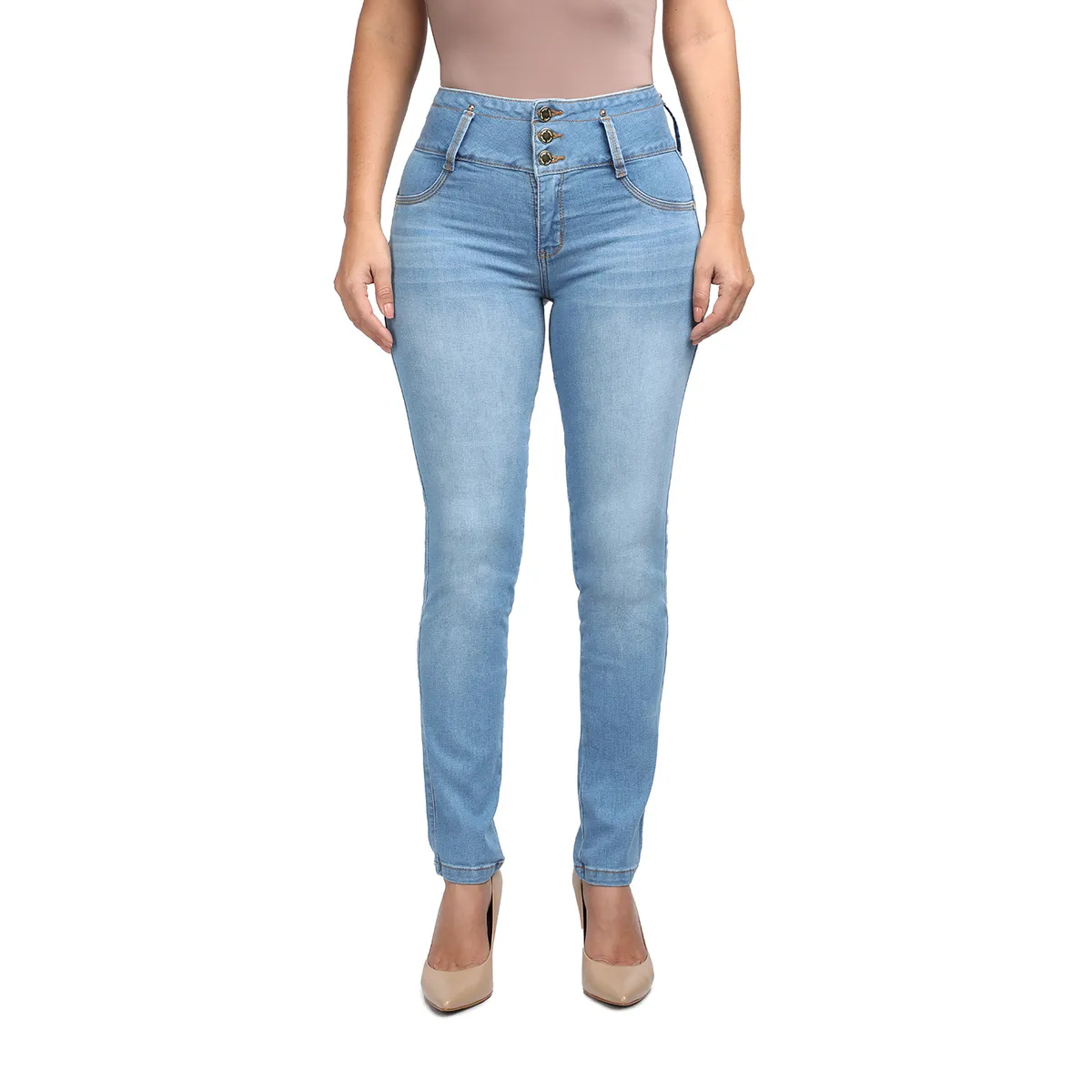 VRP BY VIVIANA RIVAS PLATA - Jean Slim Tiro Alto Mujer Vrp By Vivina Rivas Plata