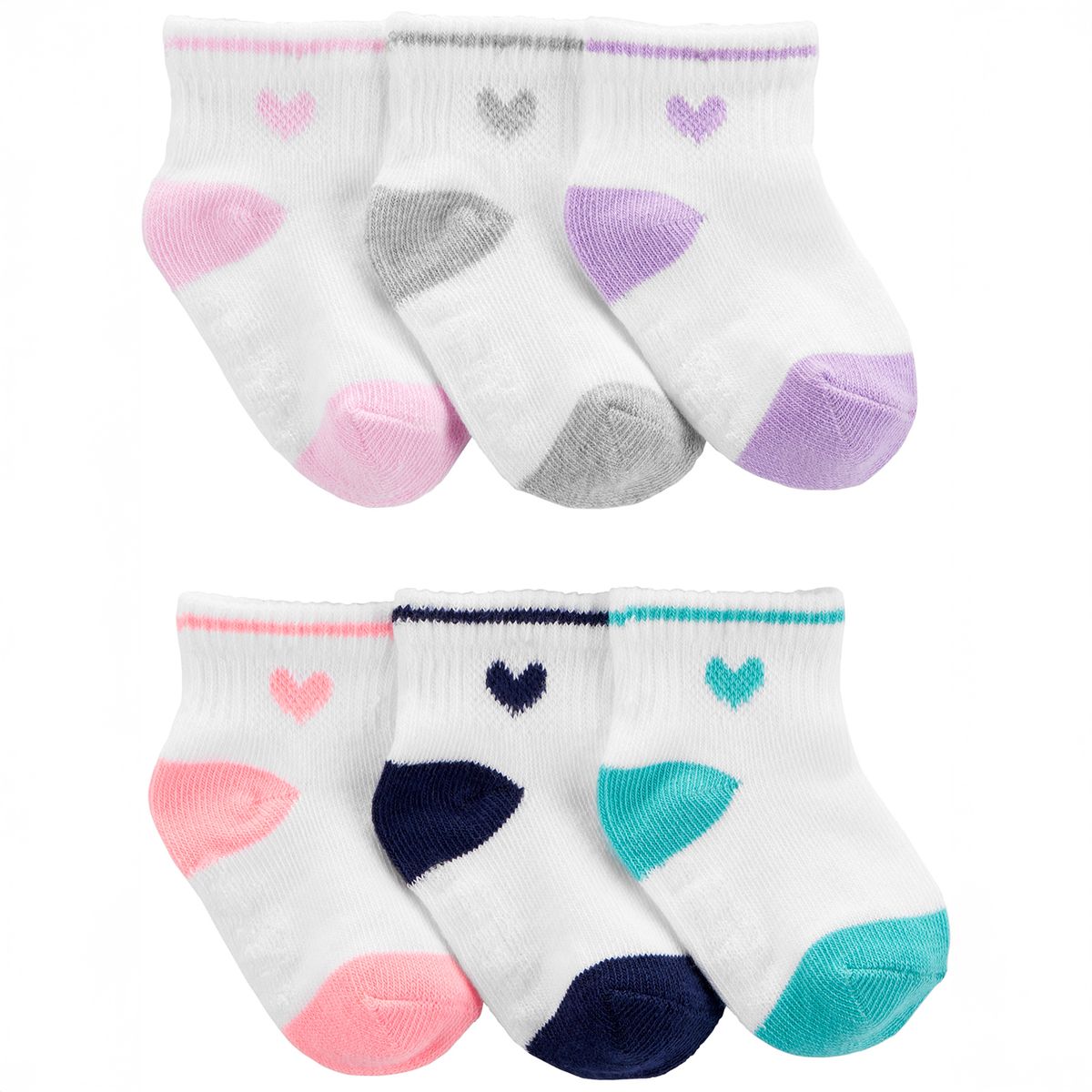 CARTER'S - Medias Bebé Niña Pack X6 Algodón Carters