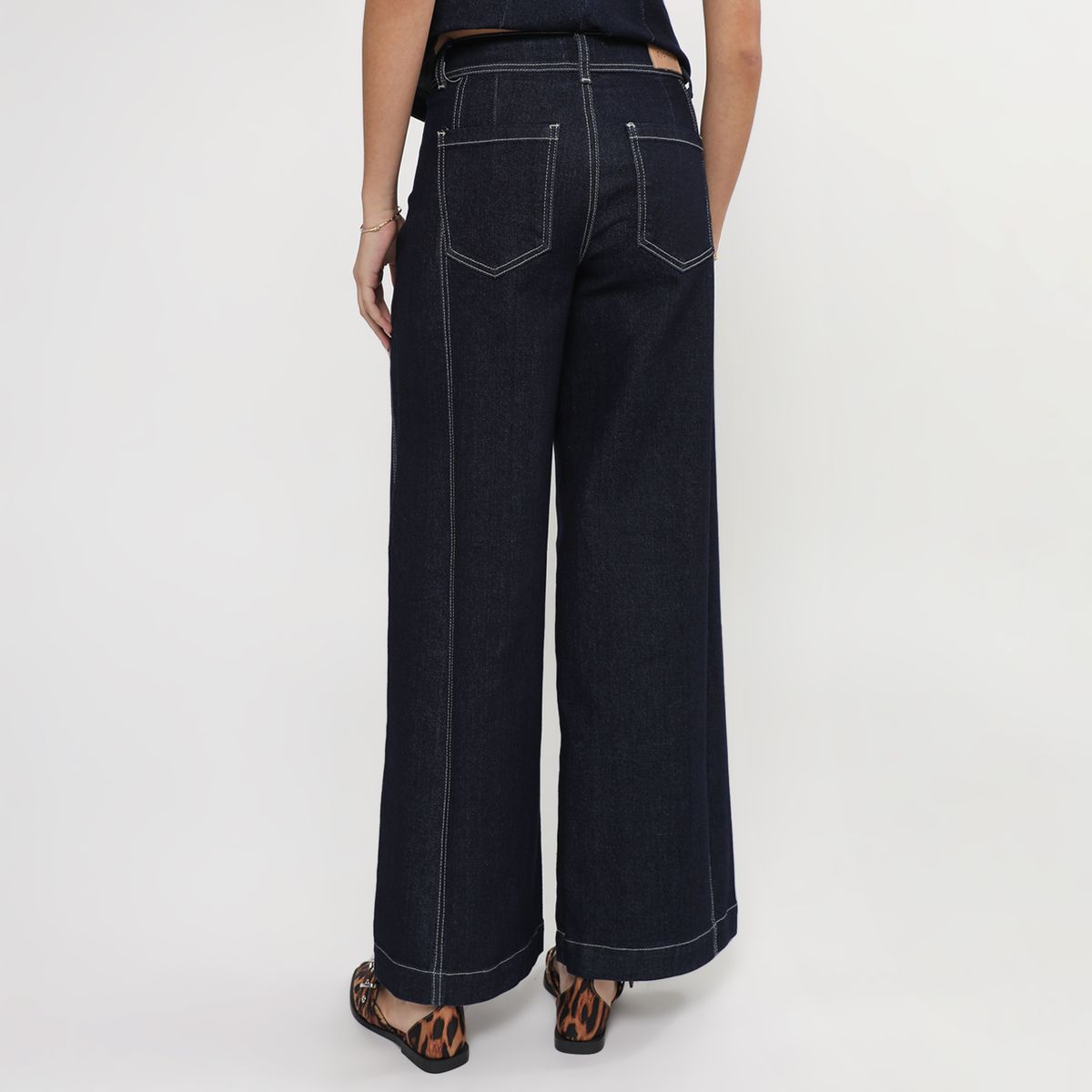 SYBILLA - Jean Wide Leg Tiro Medio Mujer Sybilla