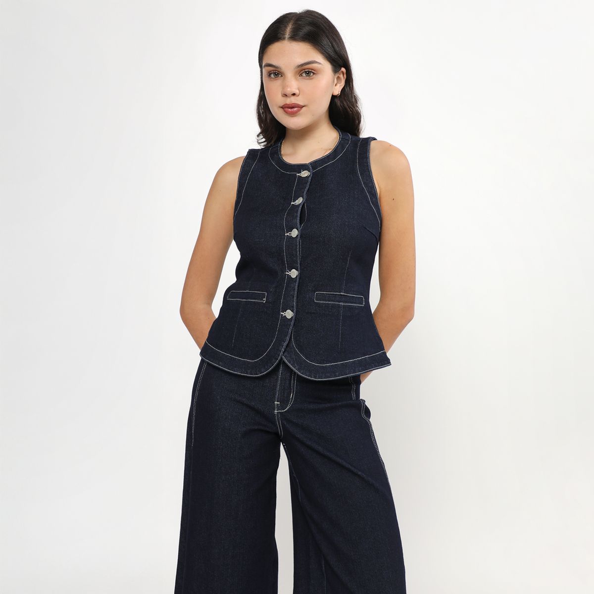 SYBILLA - Chaleco Denim Mujer Sybilla