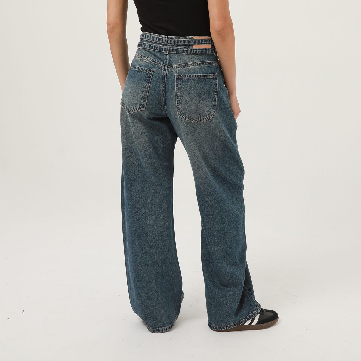 DENIMLAB - Jean Wide Leg Tiro Medio Mujer Denimlab