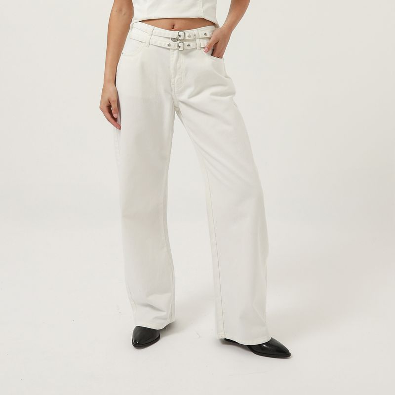 DENIMLAB - Jean Wide Leg Tiro Medio Mujer Denimlab