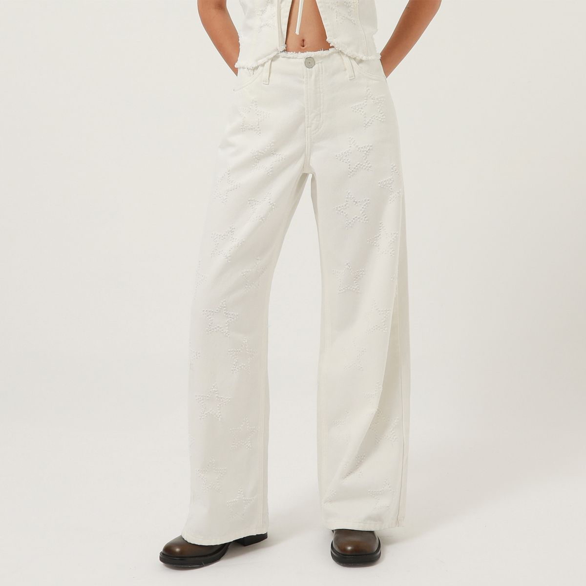 DENIMLAB - Jean Baggy Tiro Medio Mujer Denimlab