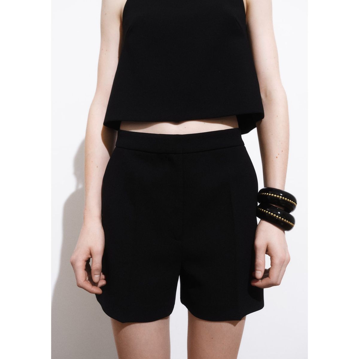 MANGO - Short Tiro Alto Mujer Mango