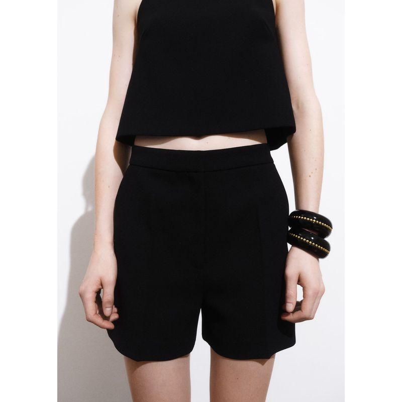 MANGO - Short Tiro Alto Mujer Mango