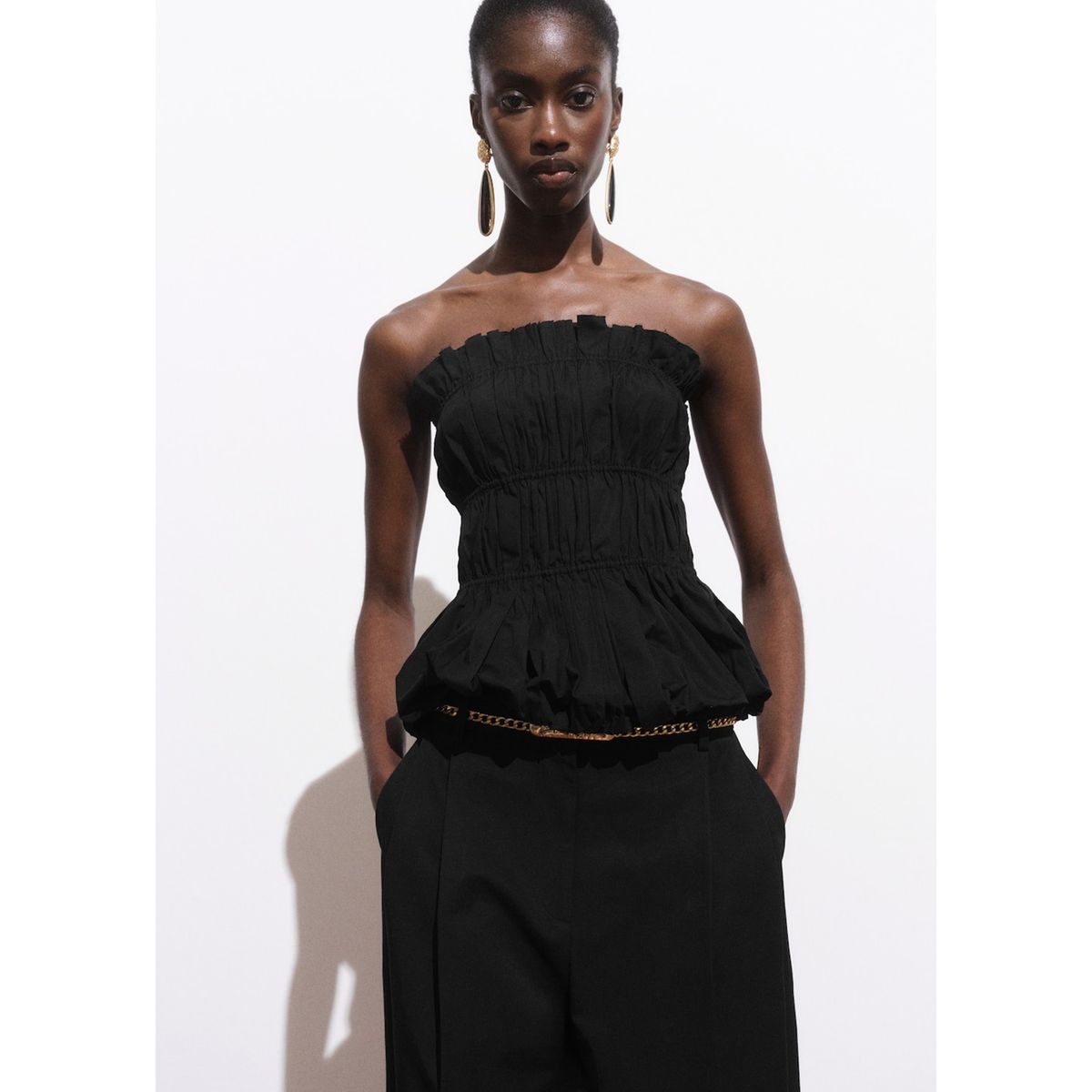 MANGO - Pantalón Straight Tiro Alto Mujer Mango