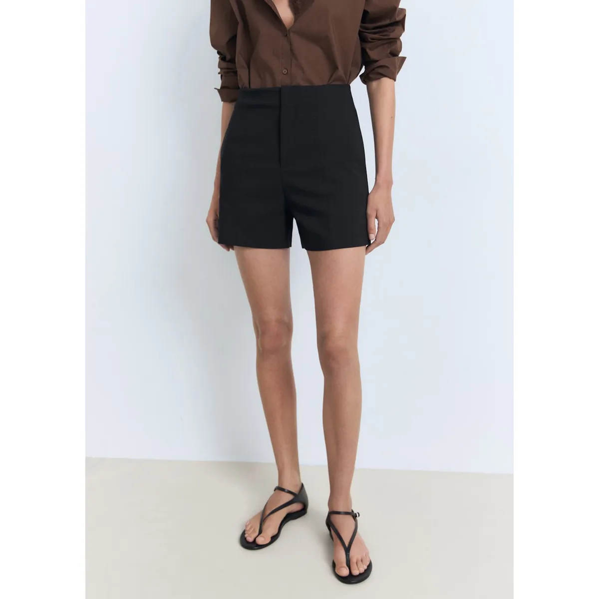 MANGO - Short Tiro Alto Mujer Mango