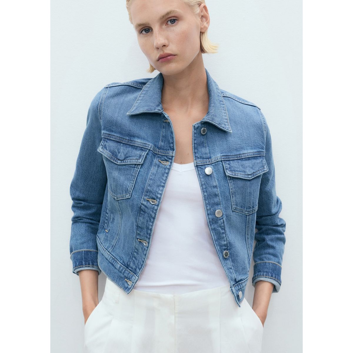 MANGO - Casaca Denim Mujer Mango