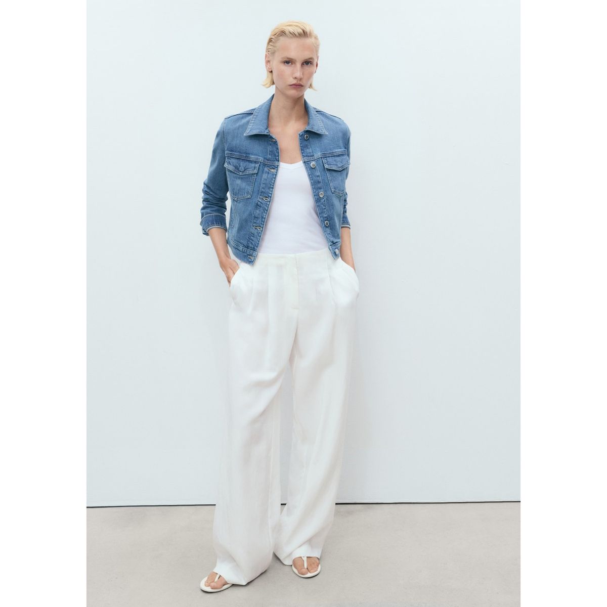 MANGO - Casaca Denim Mujer Mango