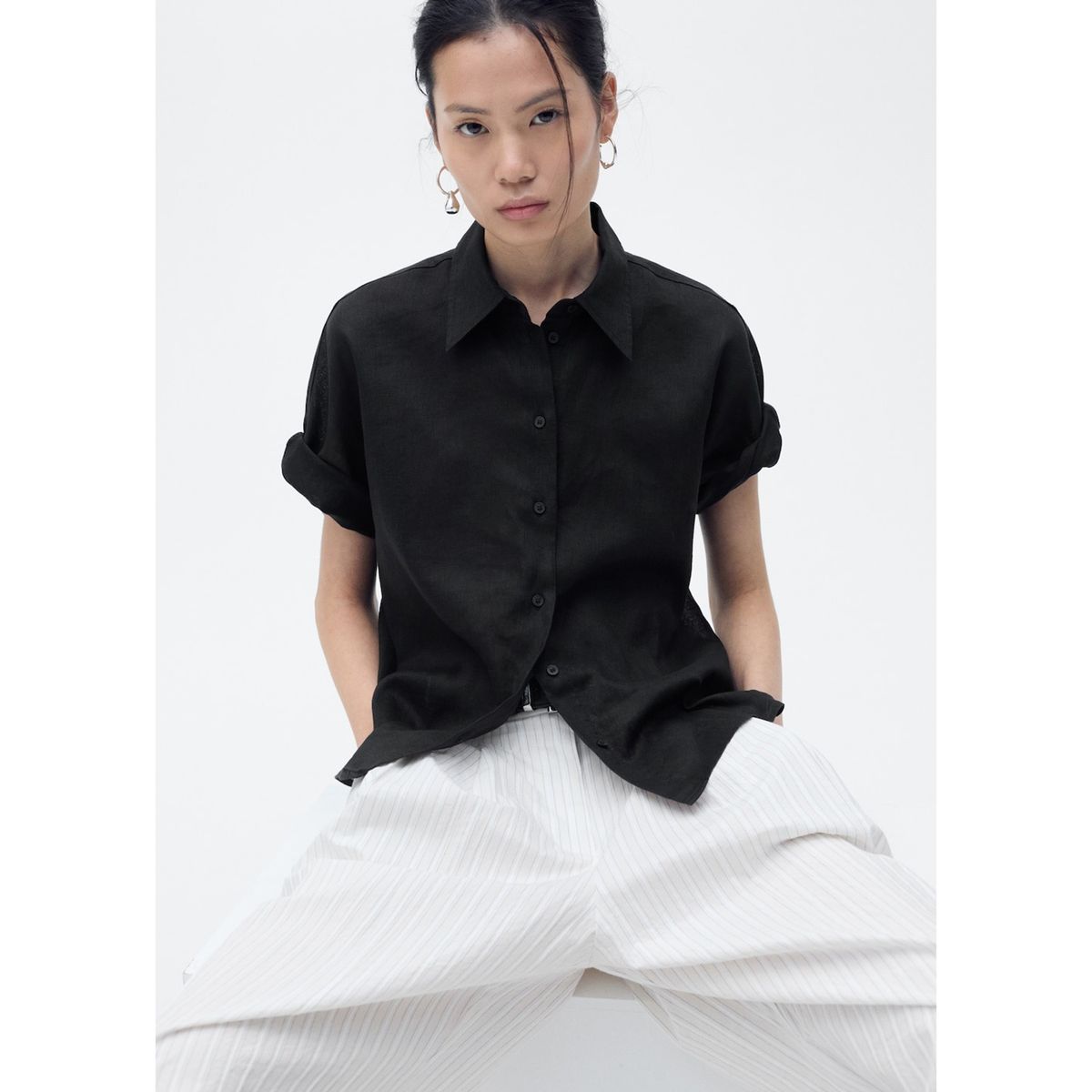 MANGO - Blusa Casual Mujer Mango