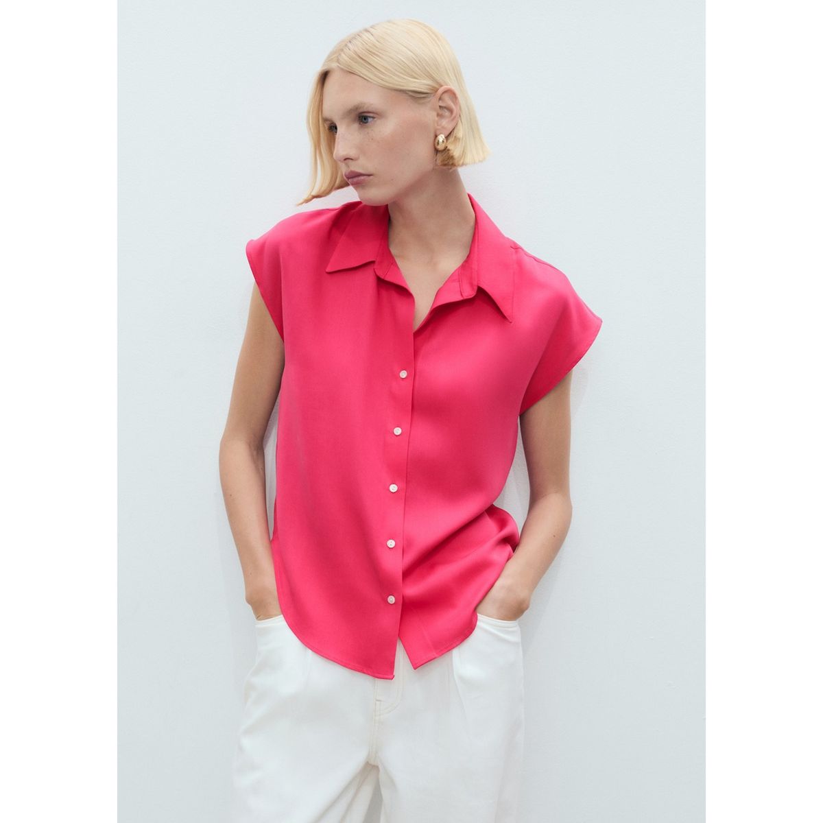 MANGO - Blusa Casual Mujer Mango